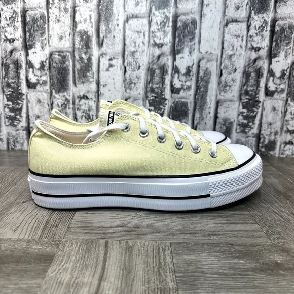 Converse Shoes - Converse CTAS Low Platform Light Yellow Women size 10.5